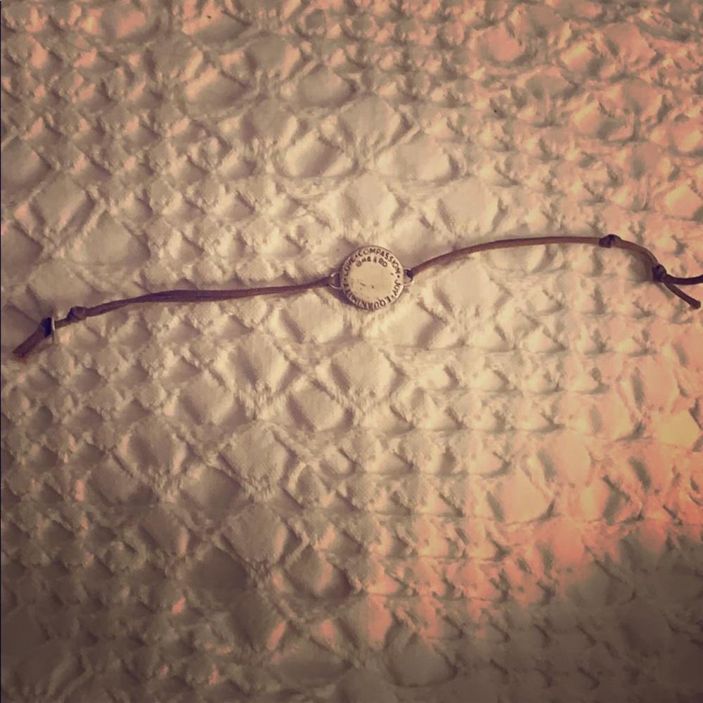 Me&Ro bracelet - brown with silver circle